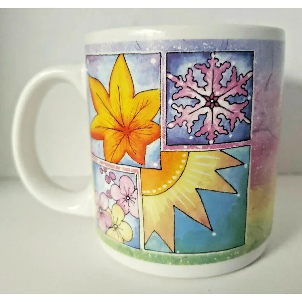 Designers‎ Collection American Greetings Stoneware Coffee Cup Flowers Garden